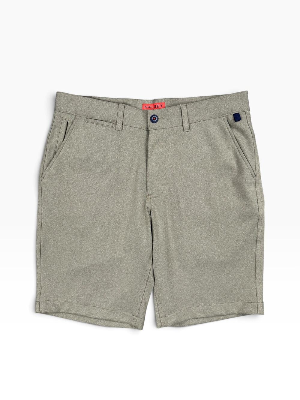 Halsey 44 Sport Breakwater Melange Performance Shorts Tan — Size 32